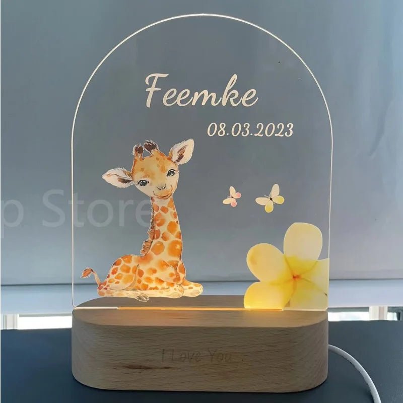 Personalized Baby Elephant Lion Night Light - Cake Pops Parties