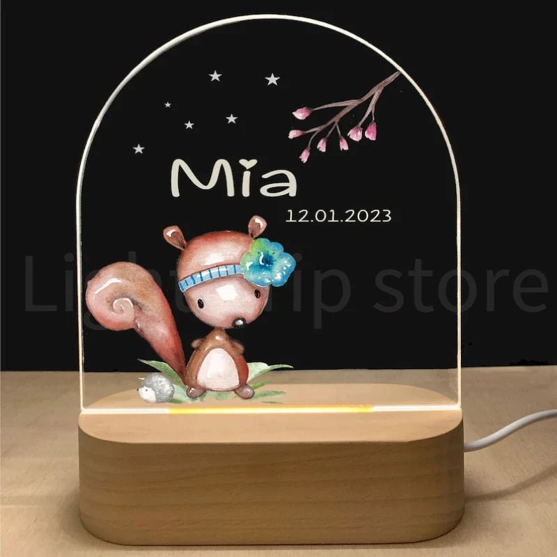 Personalized Baby Elephant Lion Night Light - Cake Pops Parties