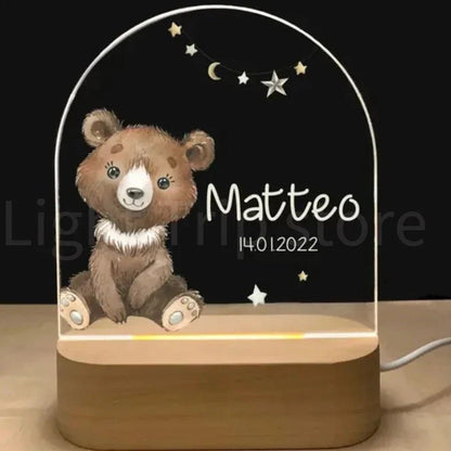 Personalized Baby Elephant Lion Night Light - Cake Pops Parties