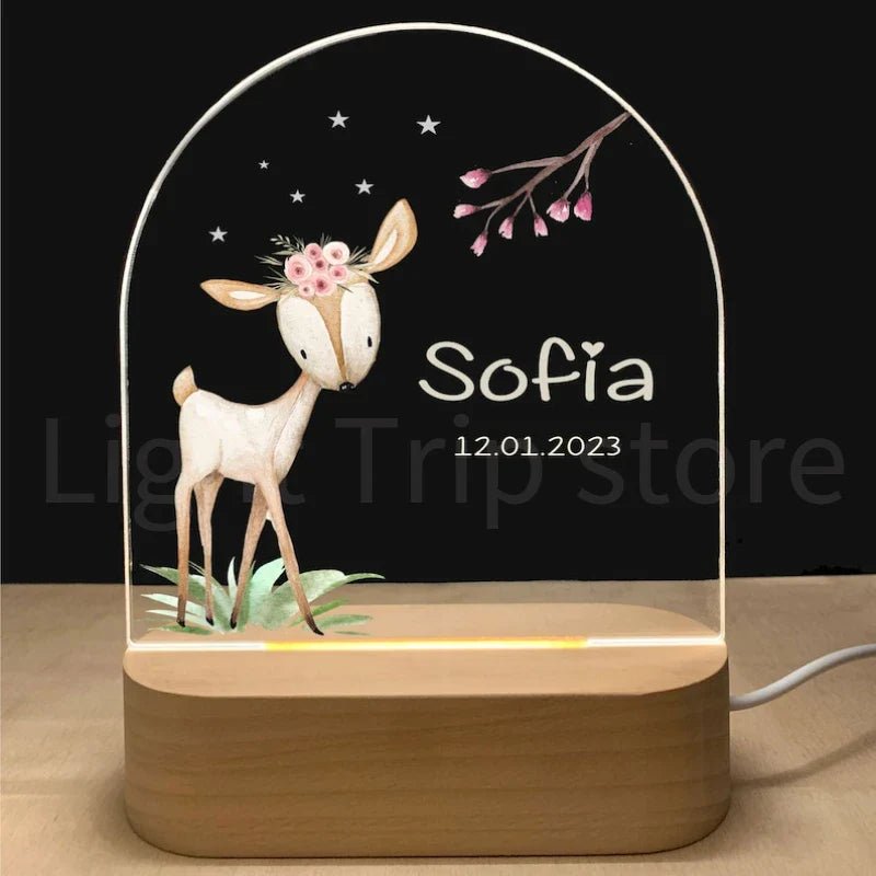 Personalized Baby Elephant Lion Night Light - Cake Pops Parties