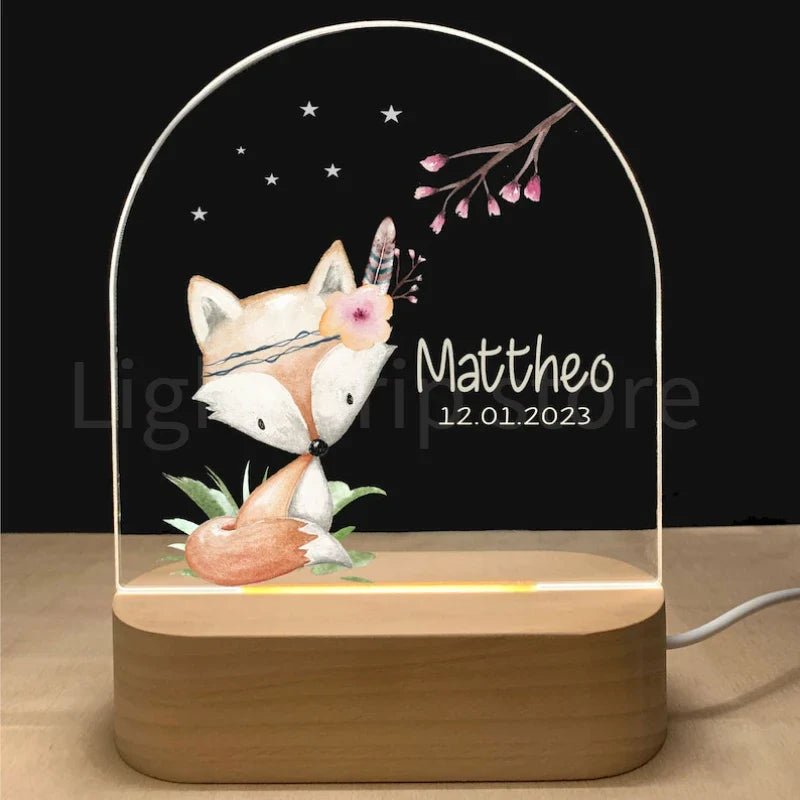 Personalized Baby Elephant Lion Night Light - Cake Pops Parties