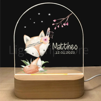 Personalized Baby Elephant Lion Night Light - Cake Pops Parties