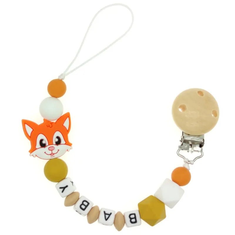 Personalized Baby Pacifier Clip Dinosaur Teether - Cake Pops Parties