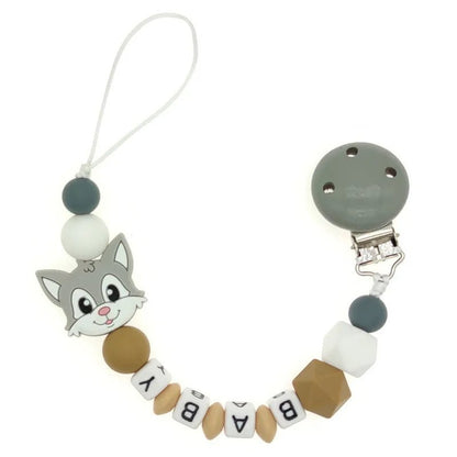 Personalized Baby Pacifier Clip Dinosaur Teether - Cake Pops Parties