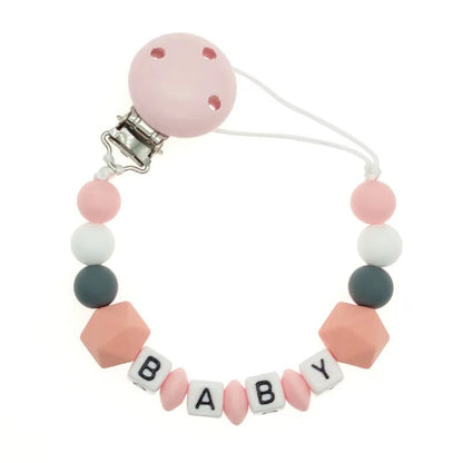 Personalized Baby Pacifier Clip Dinosaur Teether - Cake Pops Parties