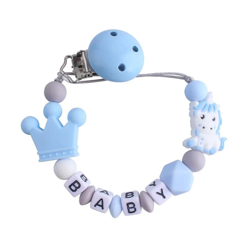 Personalized Baby Pacifier Clip Dinosaur Teether - Cake Pops Parties