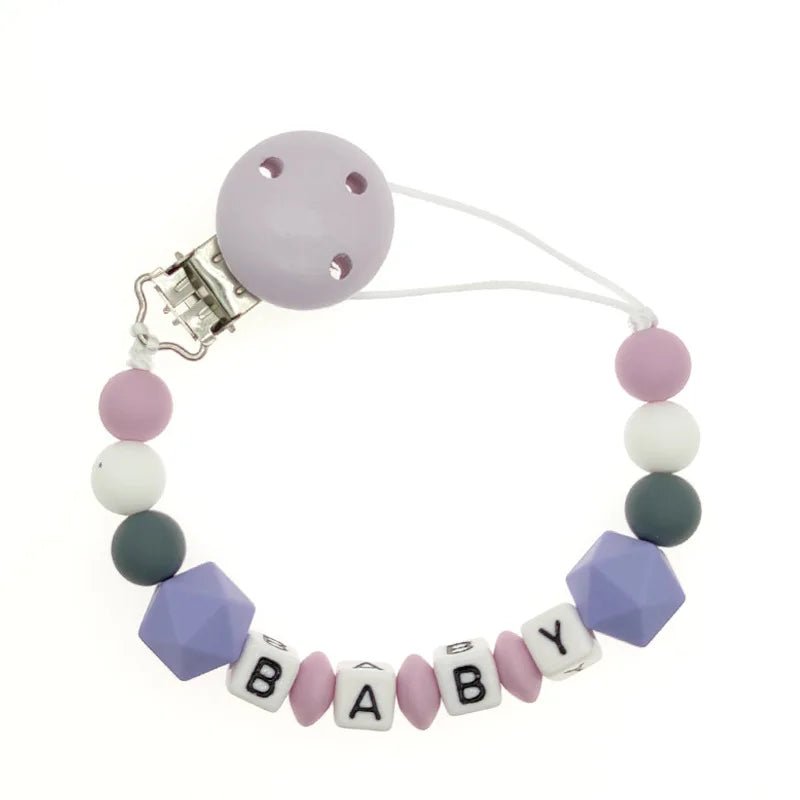 Personalized Baby Pacifier Clip Dinosaur Teether - Cake Pops Parties