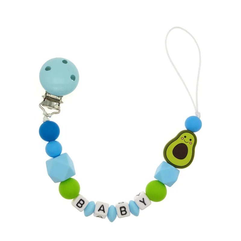 Personalized Baby Pacifier Clip Dinosaur Teether - Cake Pops Parties