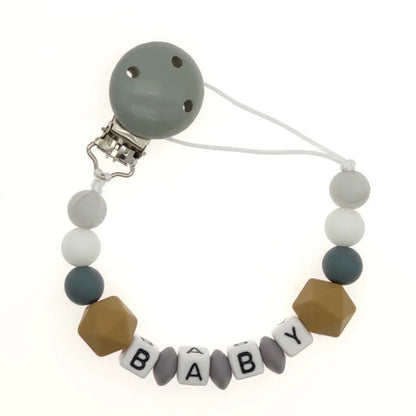 Personalized Baby Pacifier Clip Dinosaur Teether - Cake Pops Parties