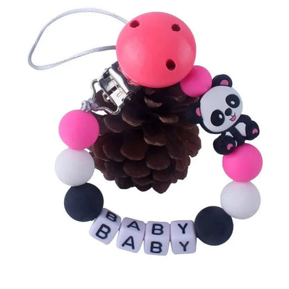 Personalized Baby Pacifier Clip Dinosaur Teether - Cake Pops Parties