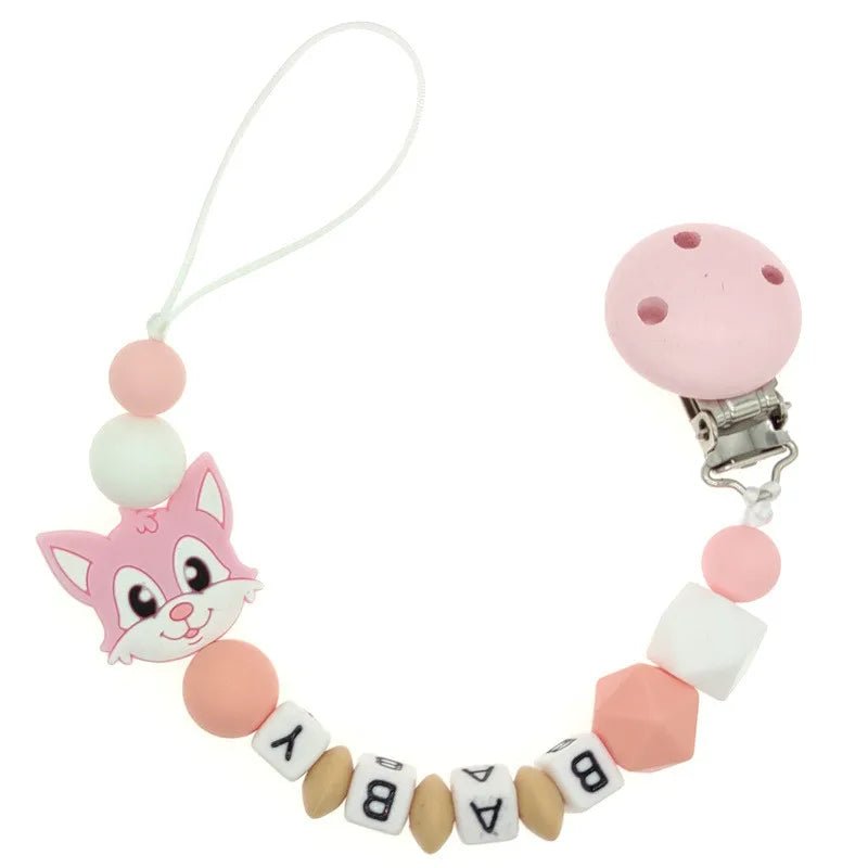 Personalized Baby Pacifier Clip Dinosaur Teether - Cake Pops Parties