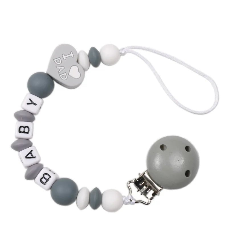 Personalized Baby Pacifier Clip Dinosaur Teether - Cake Pops Parties