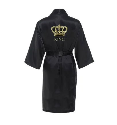 Personalized King & Queen Satin Robes Set - Cake Pops Parties