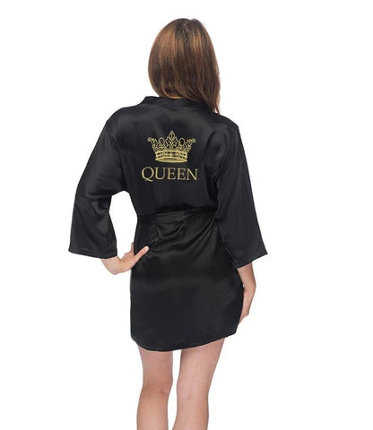 Personalized King & Queen Satin Robes Set - Cake Pops Parties