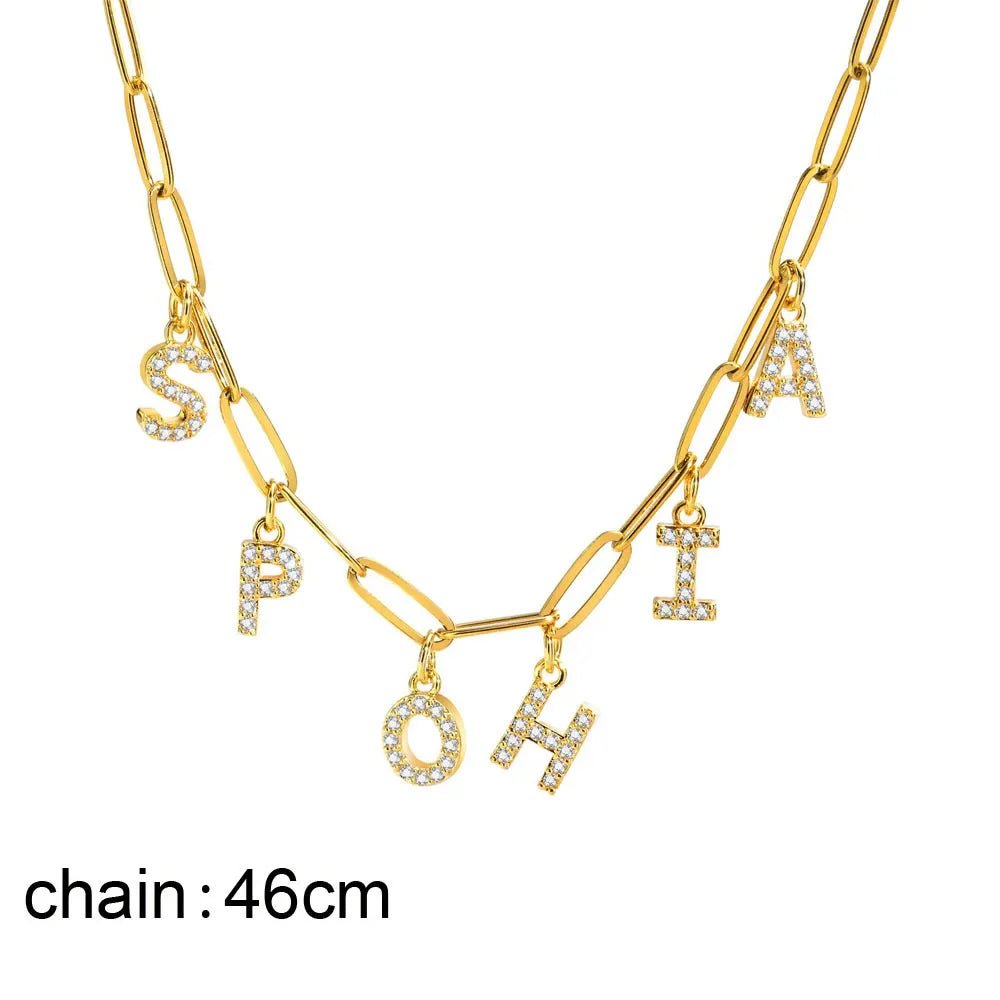 Personalized Letter Name Necklace Stainless Steel - Cake Pops Parties