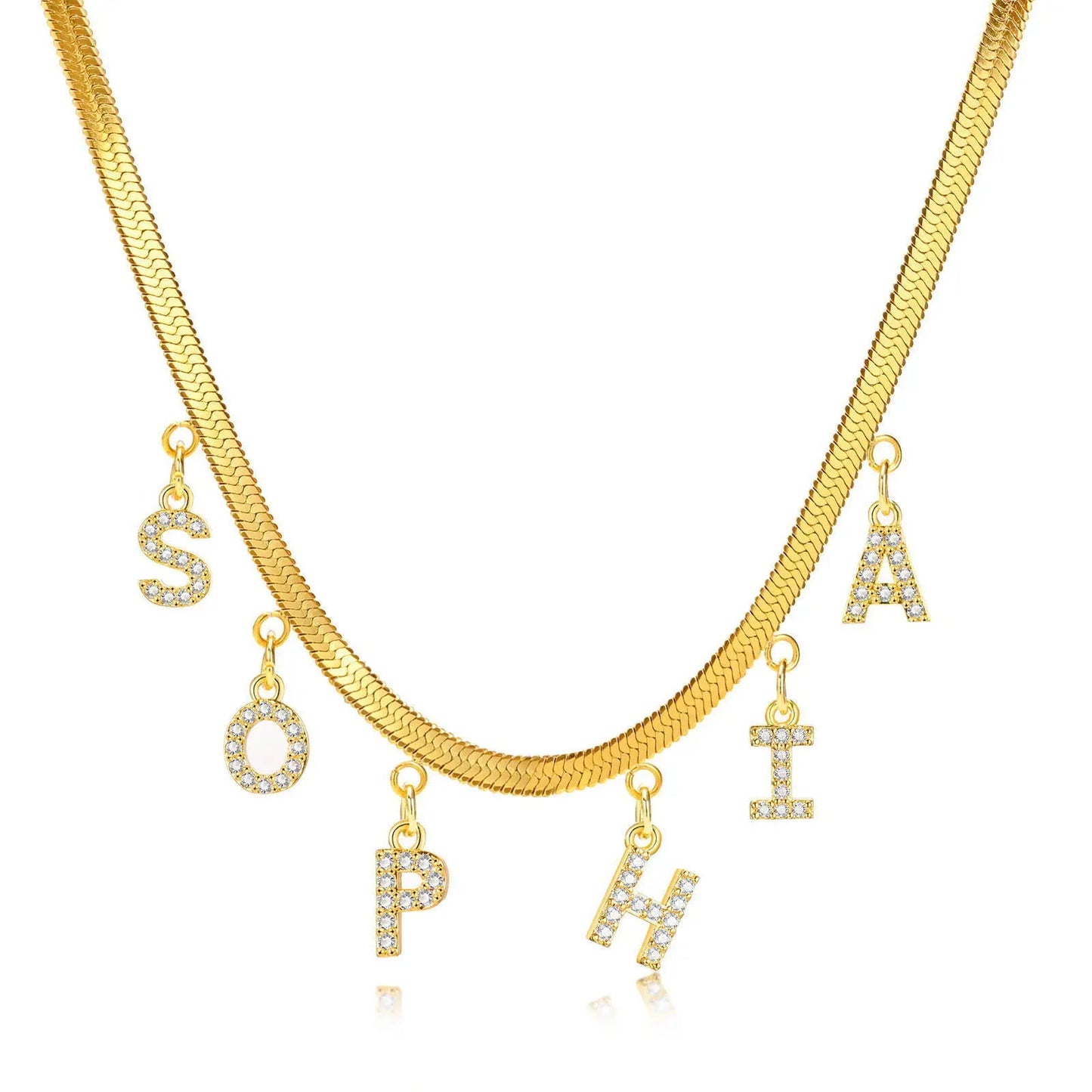 Personalized Letter Name Necklace Stainless Steel - Cake Pops Parties