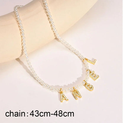 Personalized Letter Name Necklace Stainless Steel - Cake Pops Parties