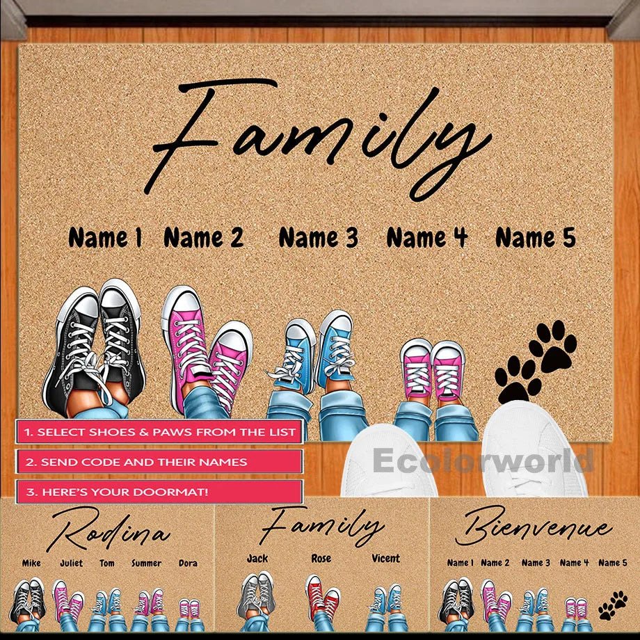 Personalized Pets Paws Doormat - Cake Pops Parties