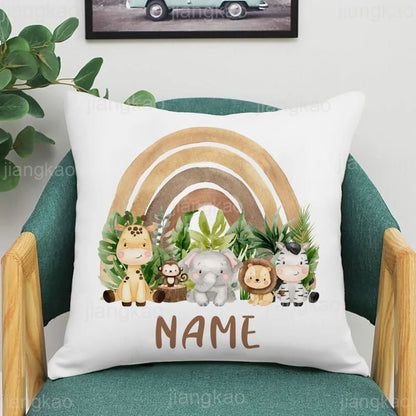 Personalized Rainbow Animal Pillow Case - Cake Pops Parties