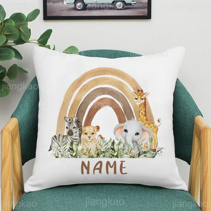 Personalized Rainbow Animal Pillow Case - Cake Pops Parties