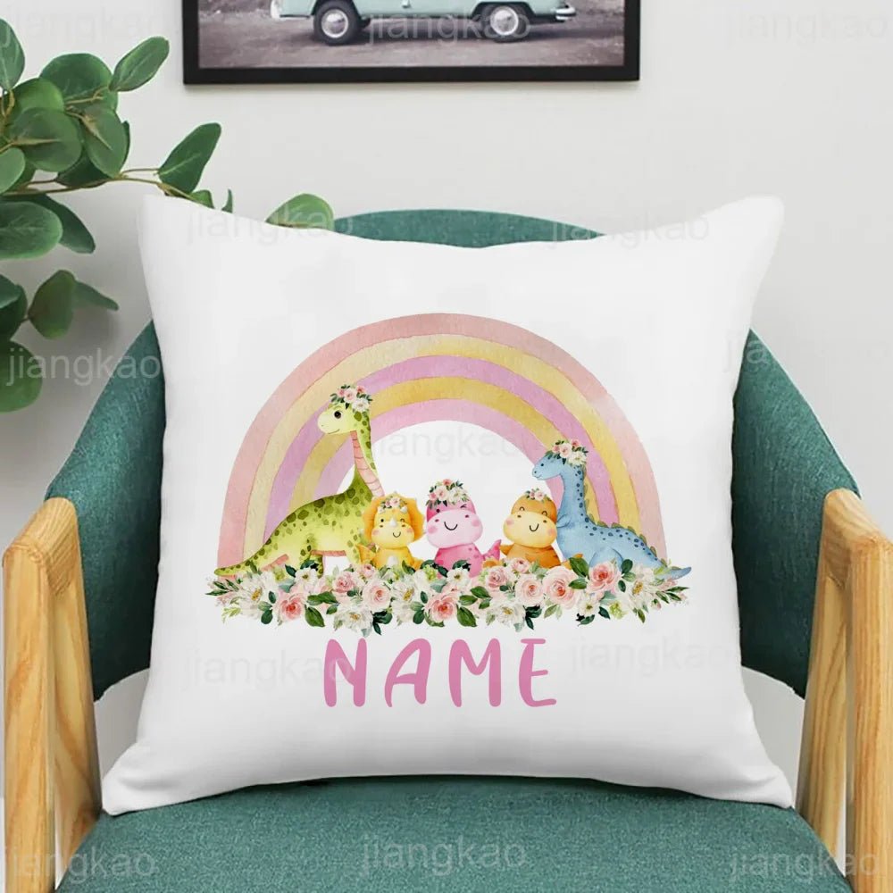 Personalized Rainbow Animal Pillow Case - Cake Pops Parties