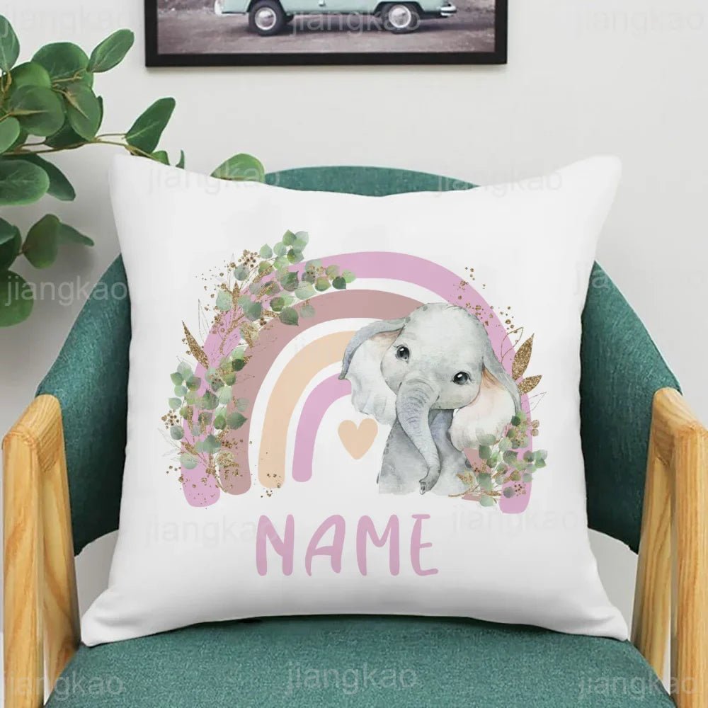 Personalized Rainbow Animal Pillow Case - Cake Pops Parties
