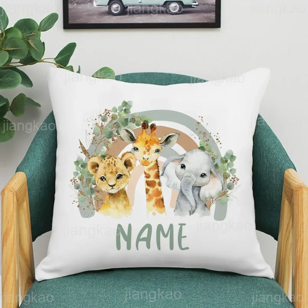 Personalized Rainbow Animal Pillow Case - Cake Pops Parties