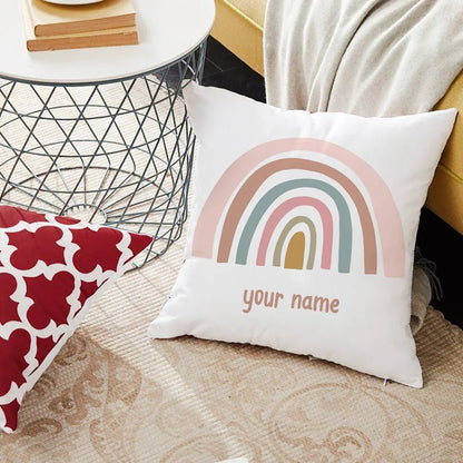 Personalized Rainbow Print Cushion Cover - Cake Pops Parties