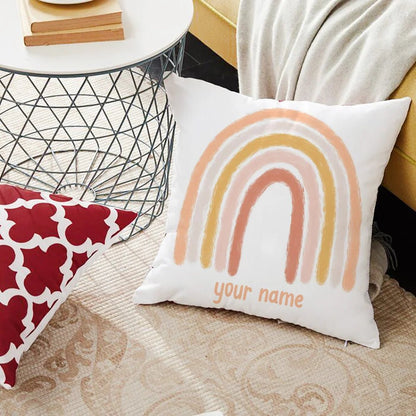 Personalized Rainbow Print Cushion Cover - Cake Pops Parties