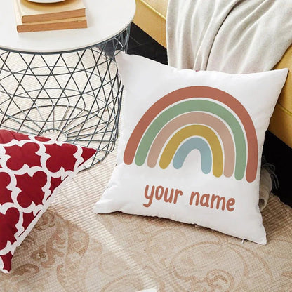 Personalized Rainbow Print Cushion Cover - Cake Pops Parties