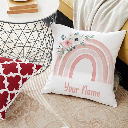 Personalized Rainbow Print Cushion Cover - Cake Pops Parties