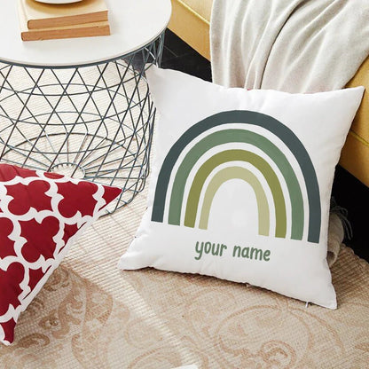 Personalized Rainbow Print Cushion Cover - Cake Pops Parties