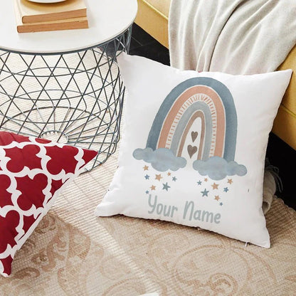 Personalized Rainbow Print Cushion Cover - Cake Pops Parties