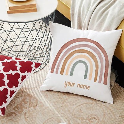 Personalized Rainbow Print Cushion Cover - Cake Pops Parties