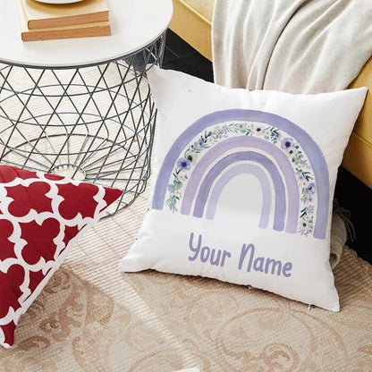 Personalized Rainbow Print Cushion Cover - Cake Pops Parties
