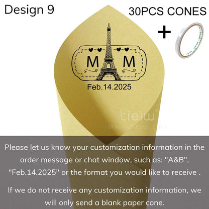 Personalized Wedding Confetti Cones - Cake Pops Parties