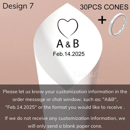 Personalized Wedding Confetti Cones - Cake Pops Parties