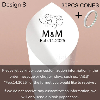 Personalized Wedding Confetti Cones - Cake Pops Parties