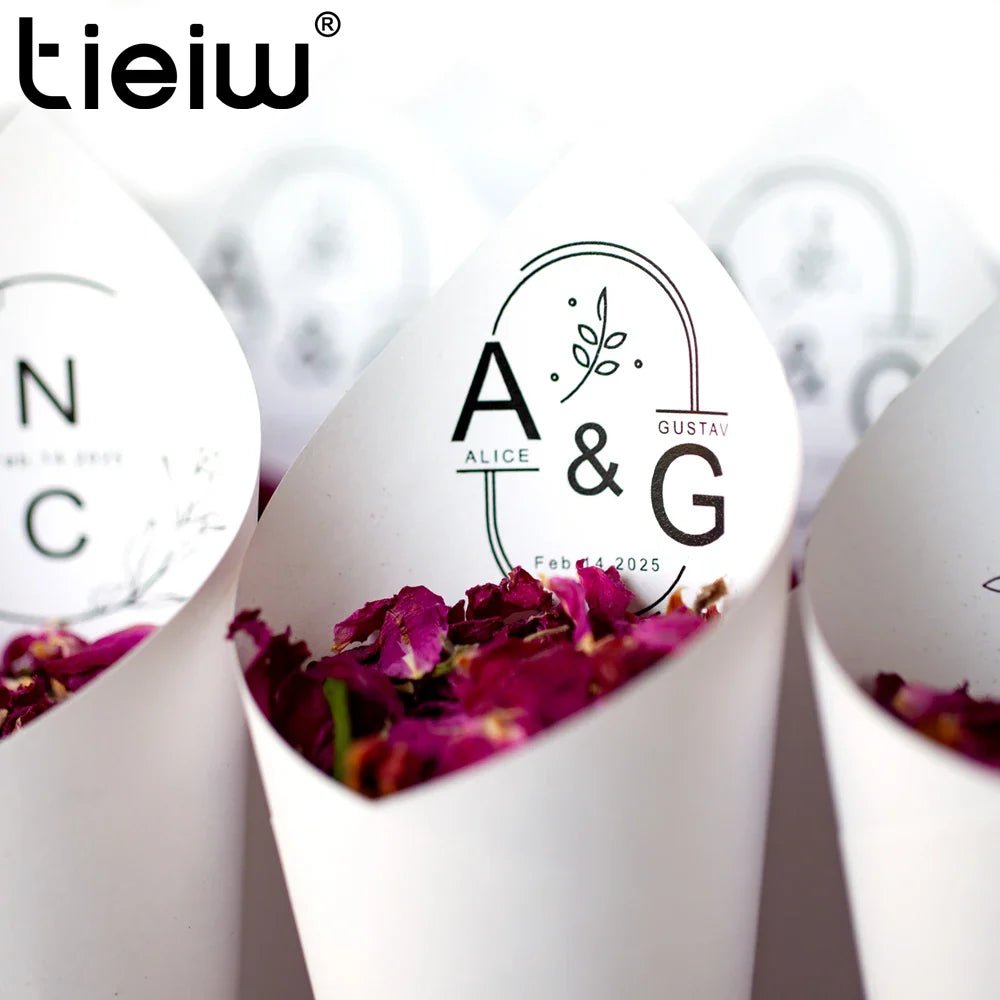 Personalized Wedding Confetti Cones - Cake Pops Parties