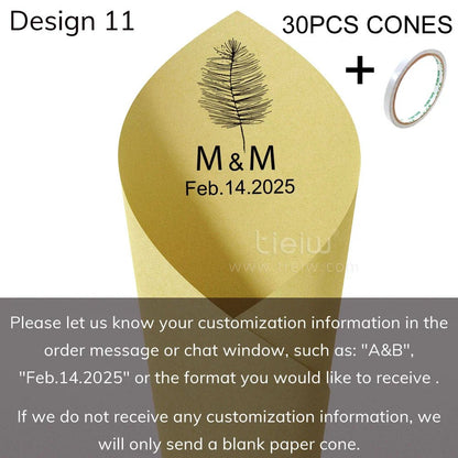 Personalized Wedding Confetti Cones - Cake Pops Parties