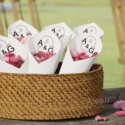 Personalized Wedding Confetti Cones - Cake Pops Parties