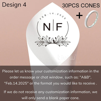 Personalized Wedding Confetti Cones - Cake Pops Parties