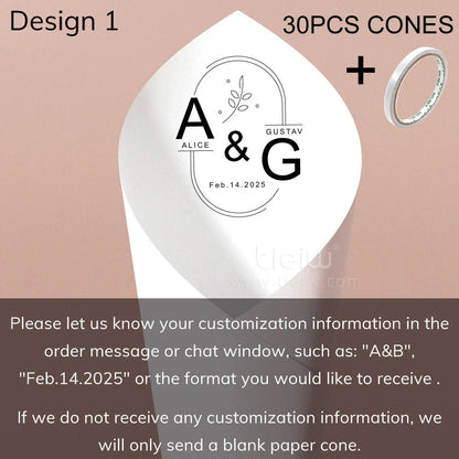 Personalized Wedding Confetti Cones - Cake Pops Parties