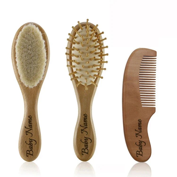 Personalized Wooden Baby Brush - Custom Name - Cake Pops Parties