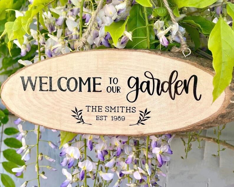 Personalized Wooden Garden Plaque - Cake Pops Parties