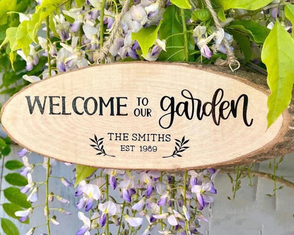 Personalized Wooden Garden Plaque - Cake Pops Parties