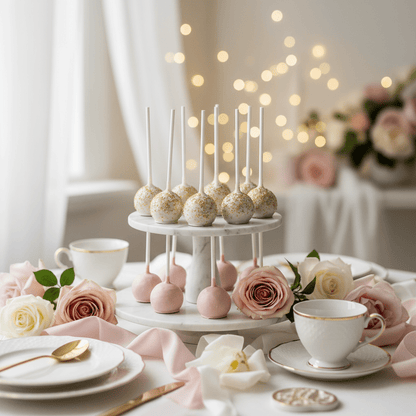Pink and Glitter Cake Pops - Elegant Bite - Sized Treats - Cake Pops Parties