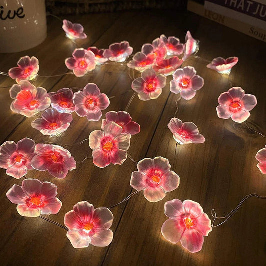 Pink Cherry Blossom Fairy String Lights - Battery Powered - Cake Pops Parties