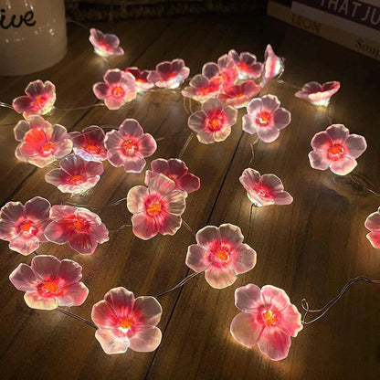 Pink Cherry Blossom Fairy String Lights - Battery Powered - Cake Pops Parties