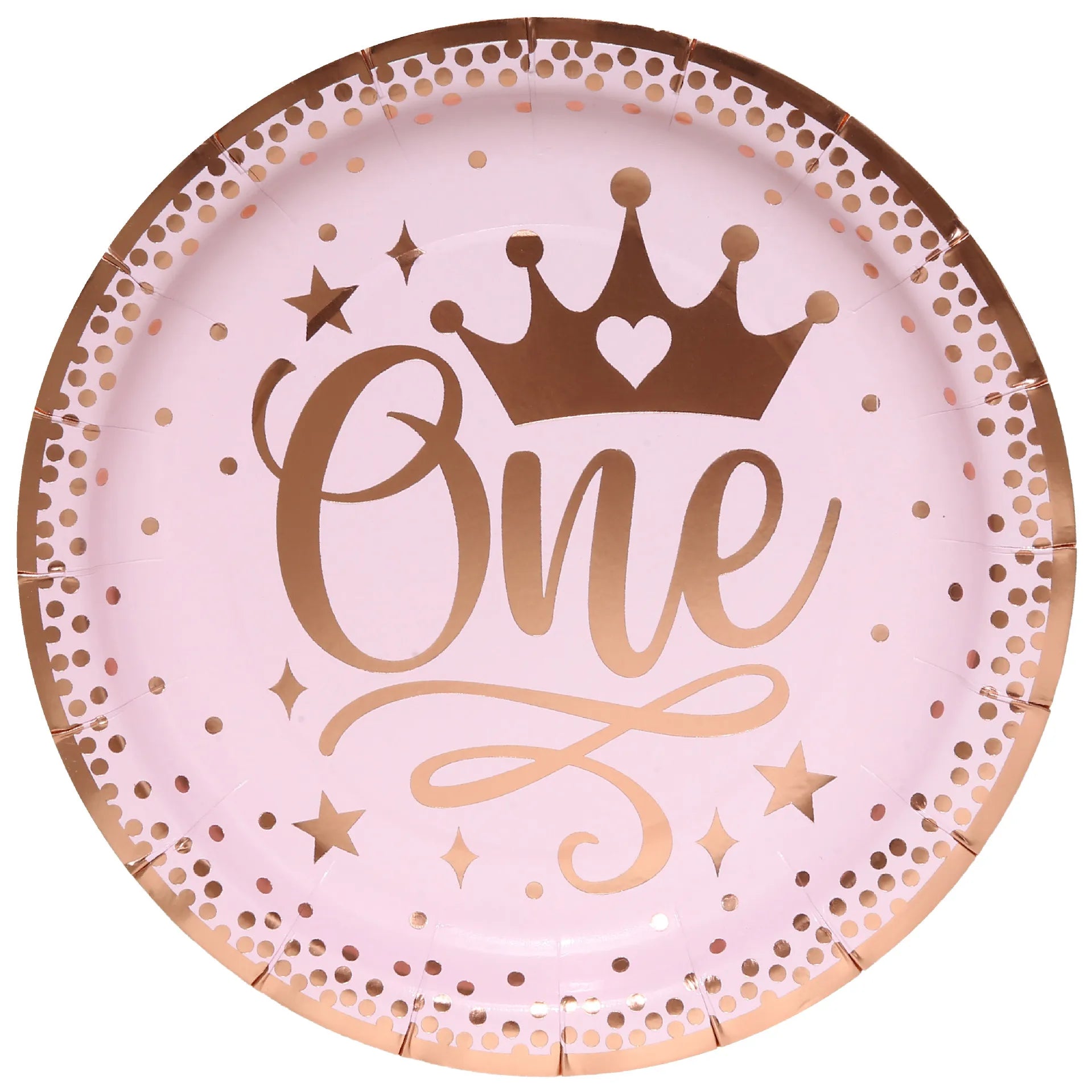 Pink Gold Princess Crown Tableware Set - Cake Pops Parties
